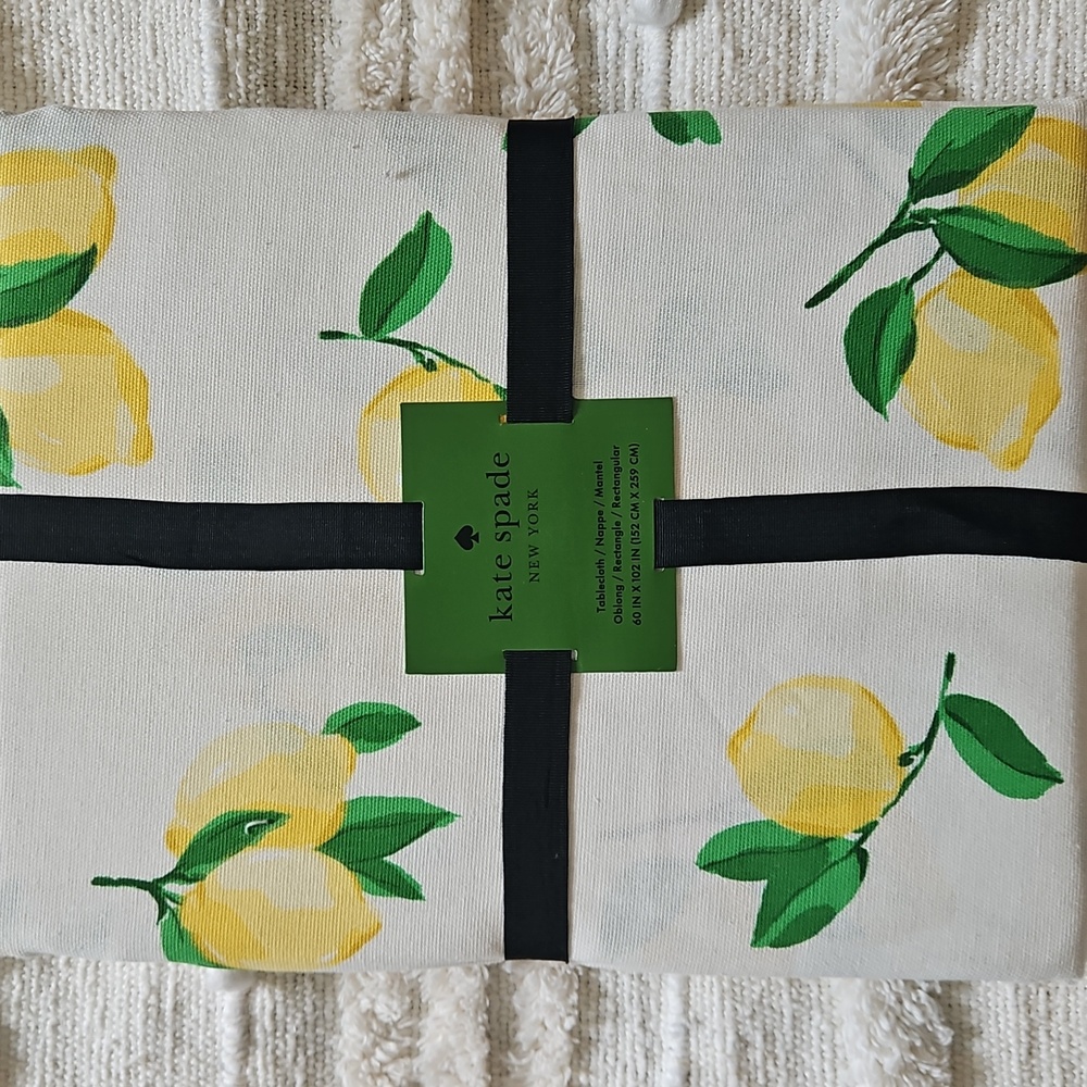 Kate Spade Lemon Tablecloth 60" x 84"